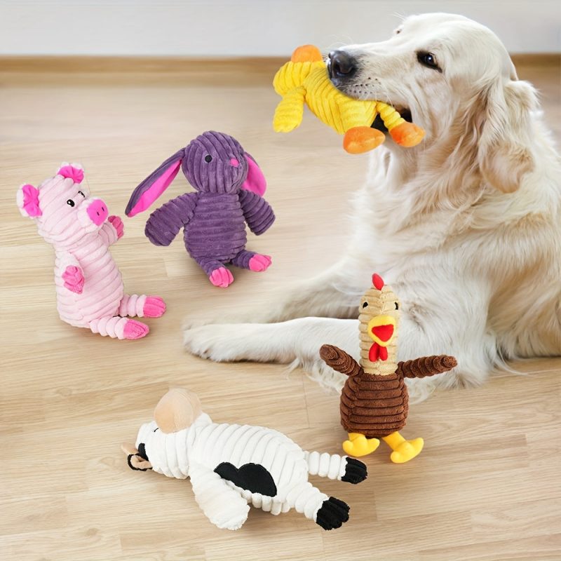 [Value Bundle] Plush Dog Squeaky Toys | Pack Of 5 | For Small Medium Large Dogs - Image 3