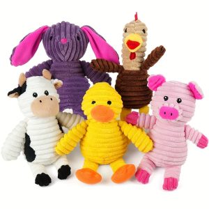 [Value Bundle] Plush Dog Squeaky Toys | Pack Of 5 | For Small Medium Large Dogs