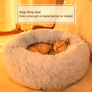 Pet cat litter, warm in winter, teddy kennel cushion, universal in all seasons, removable, small dog supplies, cat bed, Christmas