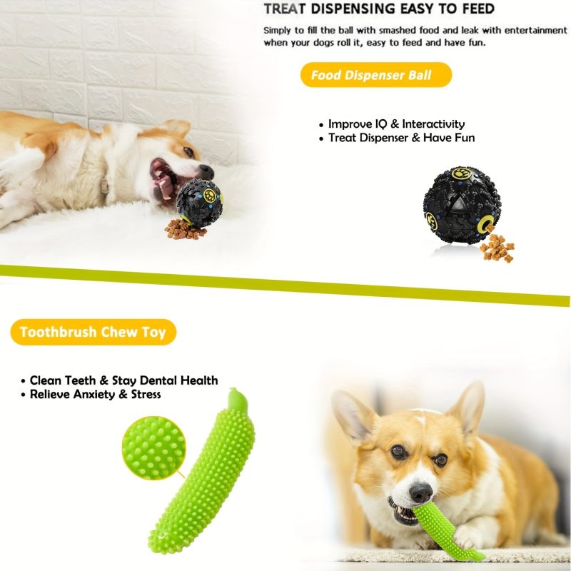 25pcs Set Of Dog Toys, Chew Toys For Dogs, Used For Cleaning And Teeth Cleaning, Sound Toys For Dogs, Therapeutic Dispenser Balls, Tug Of War Toys, Teething Toys For Dogs, Dog Rope Toy Set, Suitable For Dogs To Dogs - Image 5