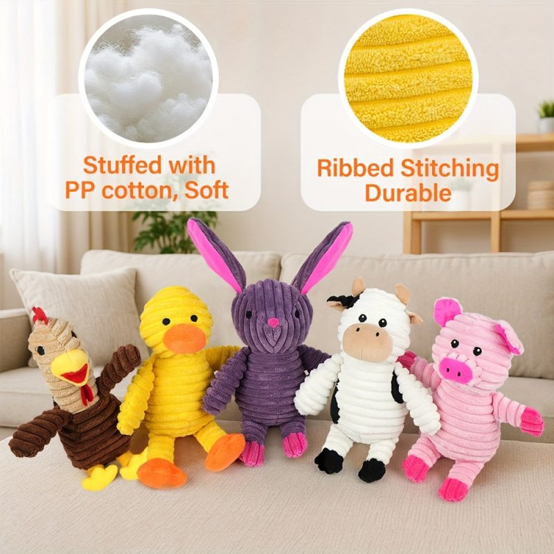 [Value Bundle] Plush Dog Squeaky Toys | Pack Of 5 | For Small Medium Large Dogs - Image 5